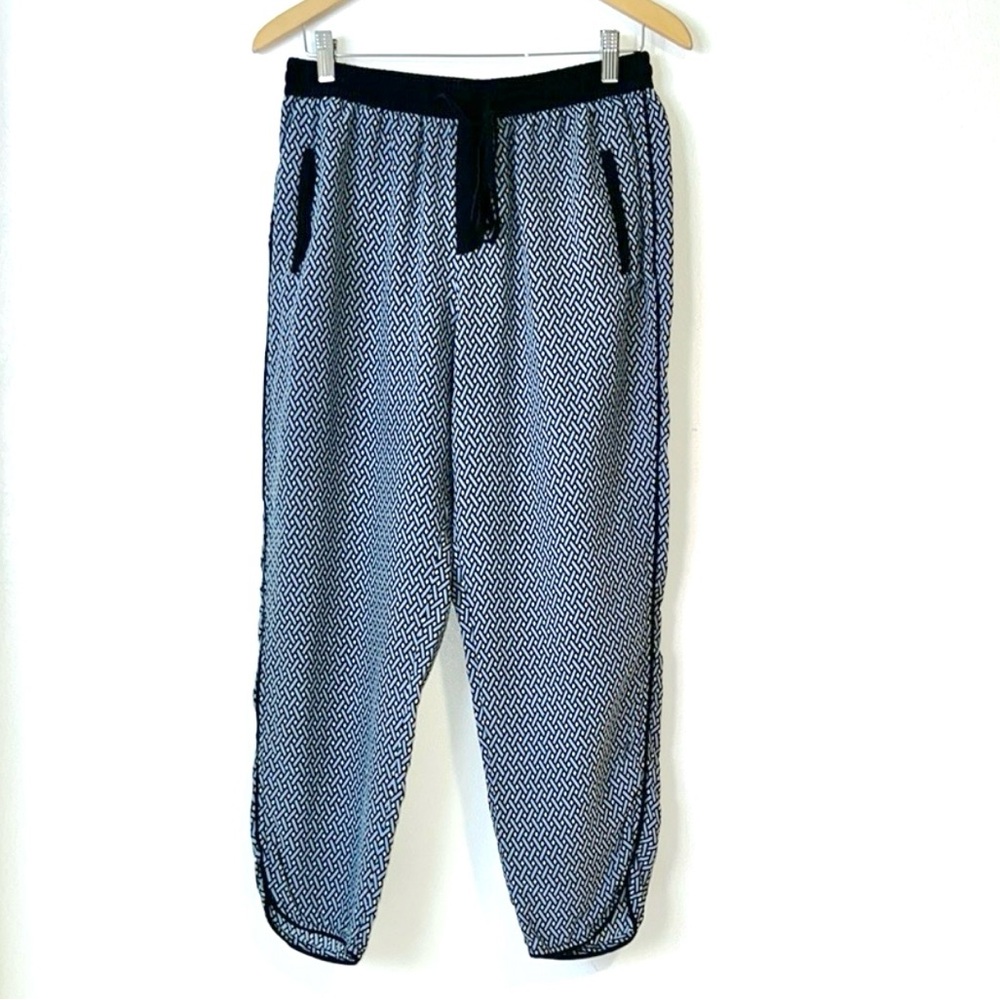 Anthropologie Silk Ankle Pants